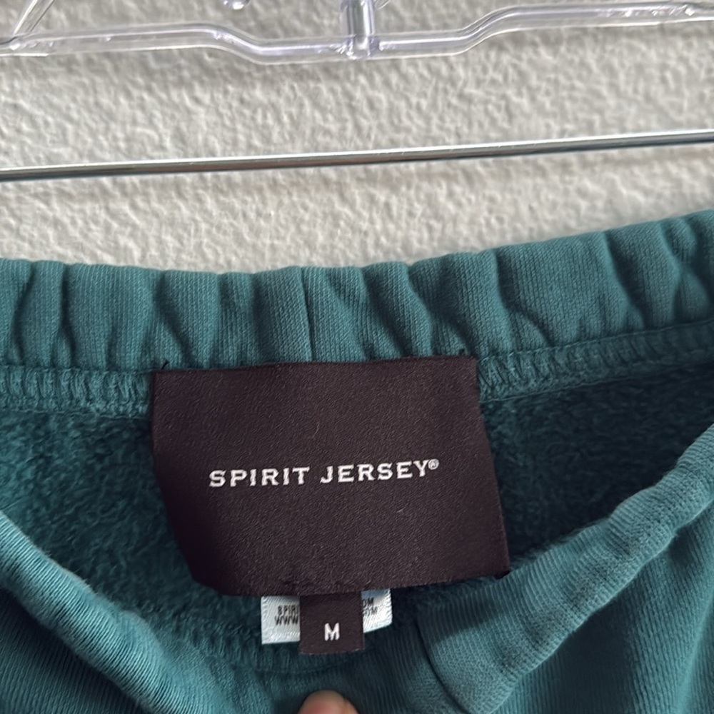 Green Spirit Jersey Shorts With Rose and Hand Design Size Medium - Picture 4 of 5